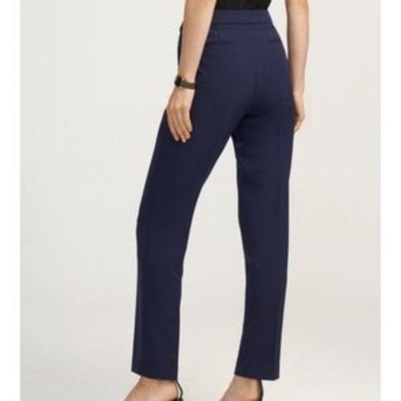 Anne Klein Bowie Crepe Pants Distant Mountain, Size 4 - Picture 2 of 4